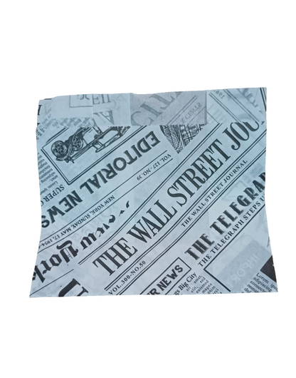 Newspaper Chips Grease Proof Bag 12+6X12cm (125pcs per pack) greaseproof paper Mila Kitchenware and Equipment Limited