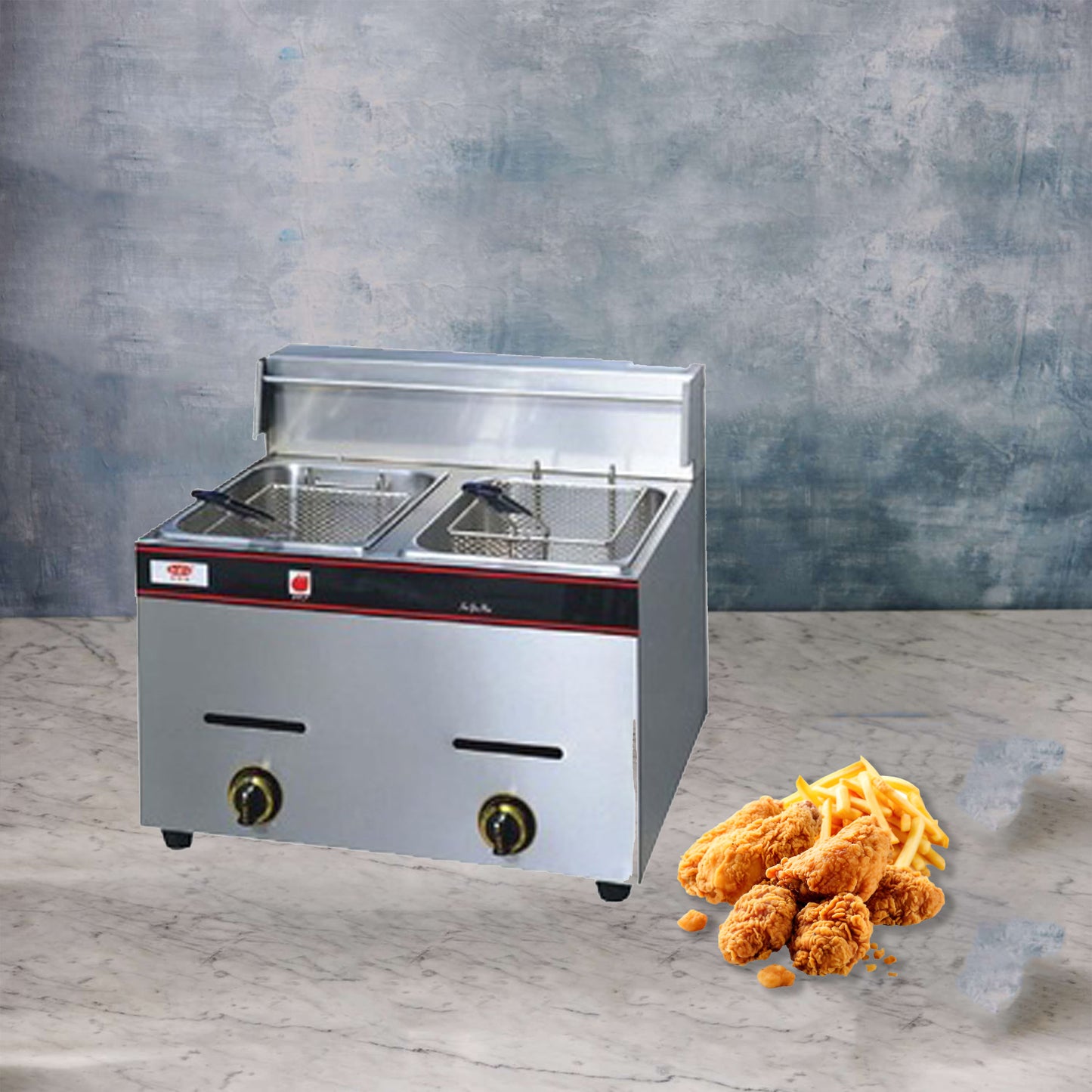 Table Top Double Fryer 5 liters x 2