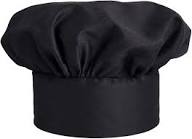 Black Chef Hat - Cotton