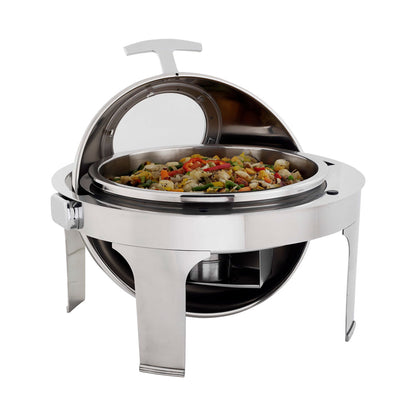 Roll top Roud Chafing Dish - with glass lid