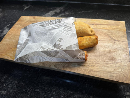 Newspaper Pie Grease Proof Bag 14+7X24cm (125pcs per pack)greaseproof paper Mila Kitchenware and Equipment Limited