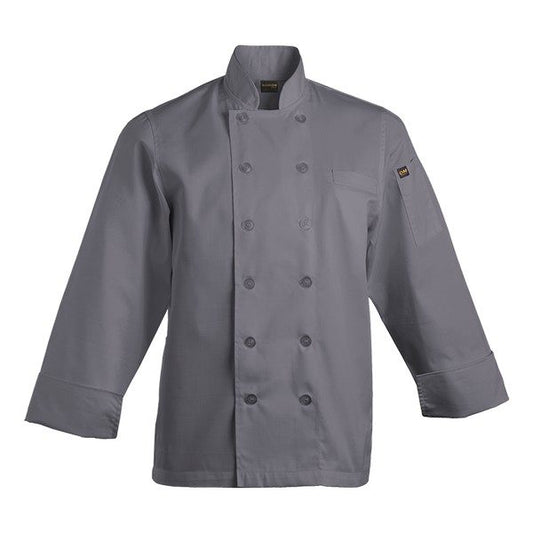 Mila Chef Jacket Grey long Sleeves Mila Kitchenware and Equipment Limited