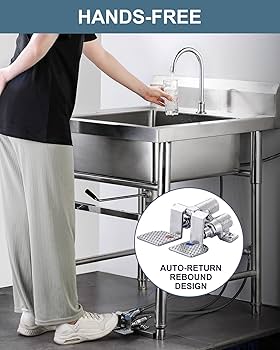 Foot Operated Sink 60 x 60cm Mila Kitchenware and Equipment Limited