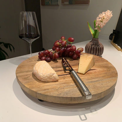 Round Wooden Food Display