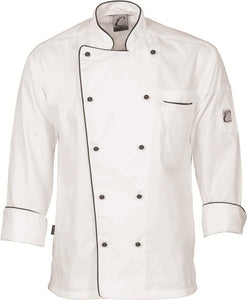 Chef Jacket Executive -Long Sleeve -White and Black