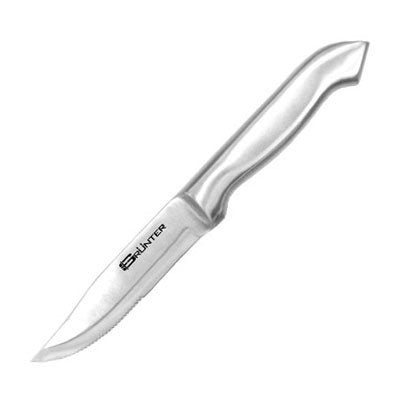 Grunter Steak Knife Broad Blade - Steel Handle